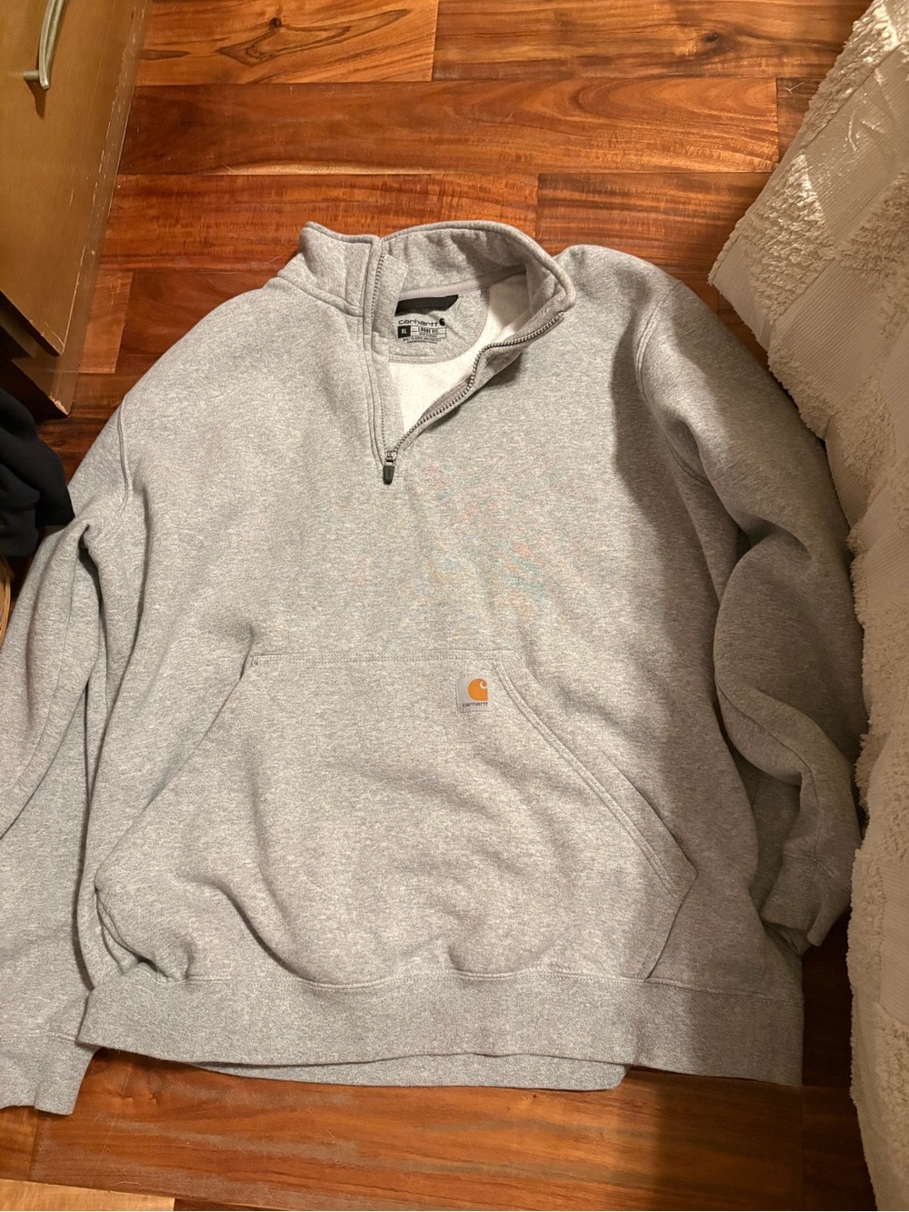 Carhartt Loose Fit Midweight 1/4 Zip Sweatshirt XL Gray Heather Workwear